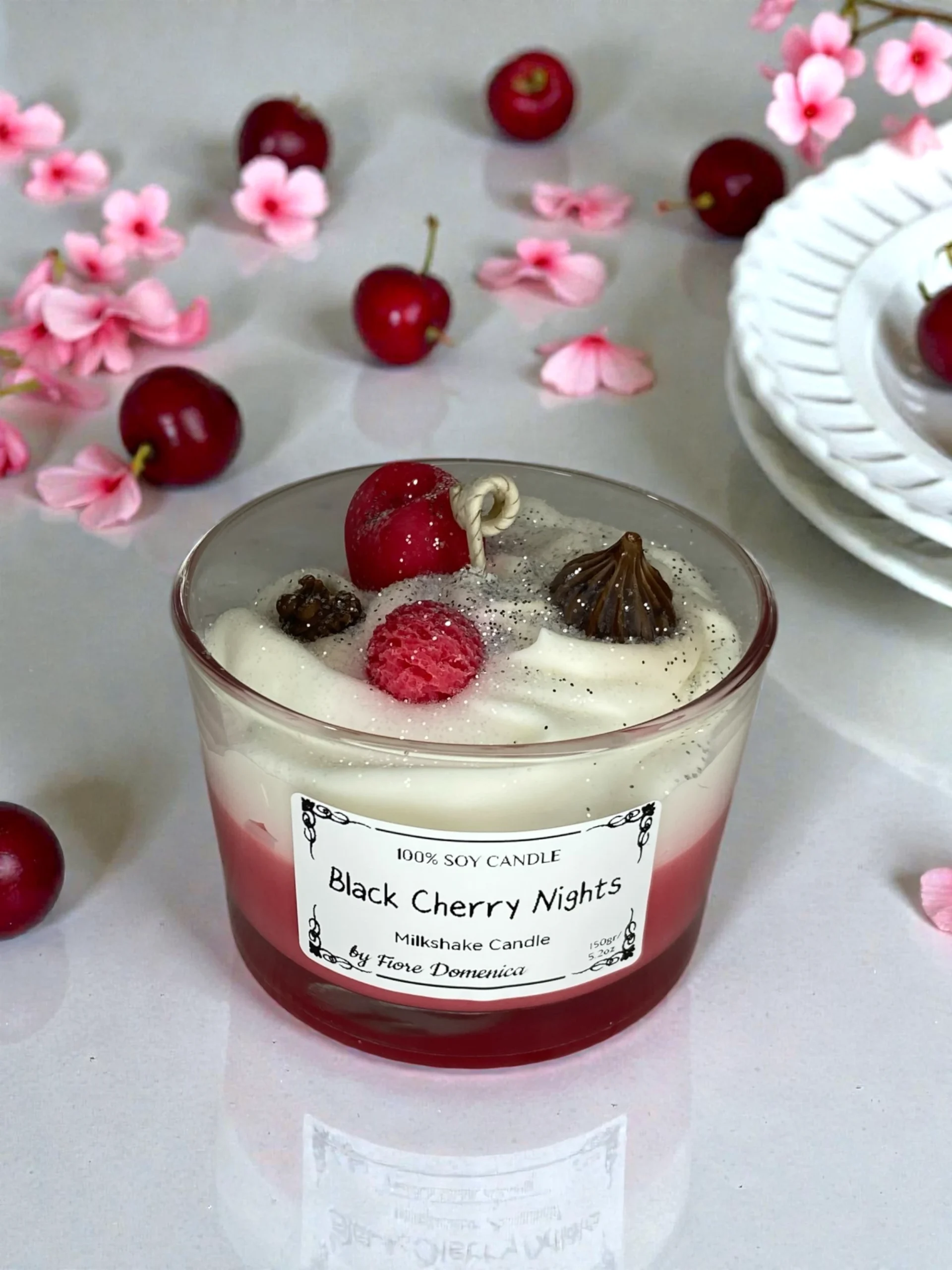Black Cherry Milkshake Soy Candle