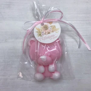 Αρωματικά σαπουνάκια κέρασμα μαιευτηρίου ευχαριστήριο Αρκουδάκι ροζ