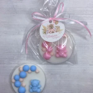 Αρωματικό θεματικό κέρασμα μαιευτηρίου Αρκουδάκι με μπαλόνια ευχαριστήριο