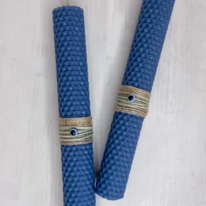 Μπλε Πασχαλινή Λαμπάδα από Φύλλα Κηρήθρας