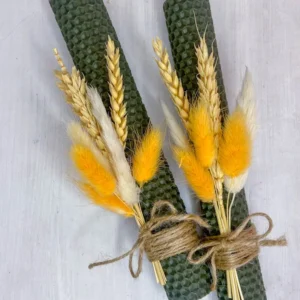 Πράσινη Πασχαλινή Λαμπάδα από Φύλλα Κηρήθρας