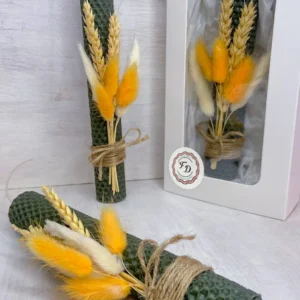 Πράσινη Πασχαλινή Λαμπάδα από Φύλλα Κηρήθρας