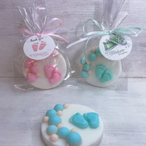 Ευχαριστήριο δωράκι Αρωματικό θεματικό σαπουνάκι Πατούσες με μπαλόνια σε βάση