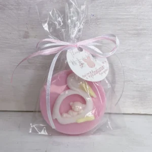 Αρωματικά σαπουνάκια κέρασμα μαιευτηρίου Πελαργός Ευχαριστήριο ροζ