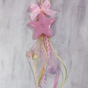 Κρεμαστή Μπομπονιέρα Σαπούνι Αστερίας ροζ