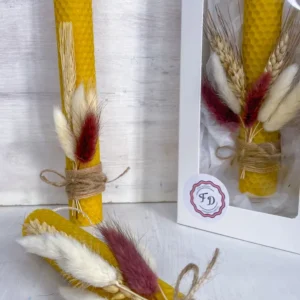 Φυσική Πασχαλινή Λαμπάδα από Φύλλα Κηρήθρας